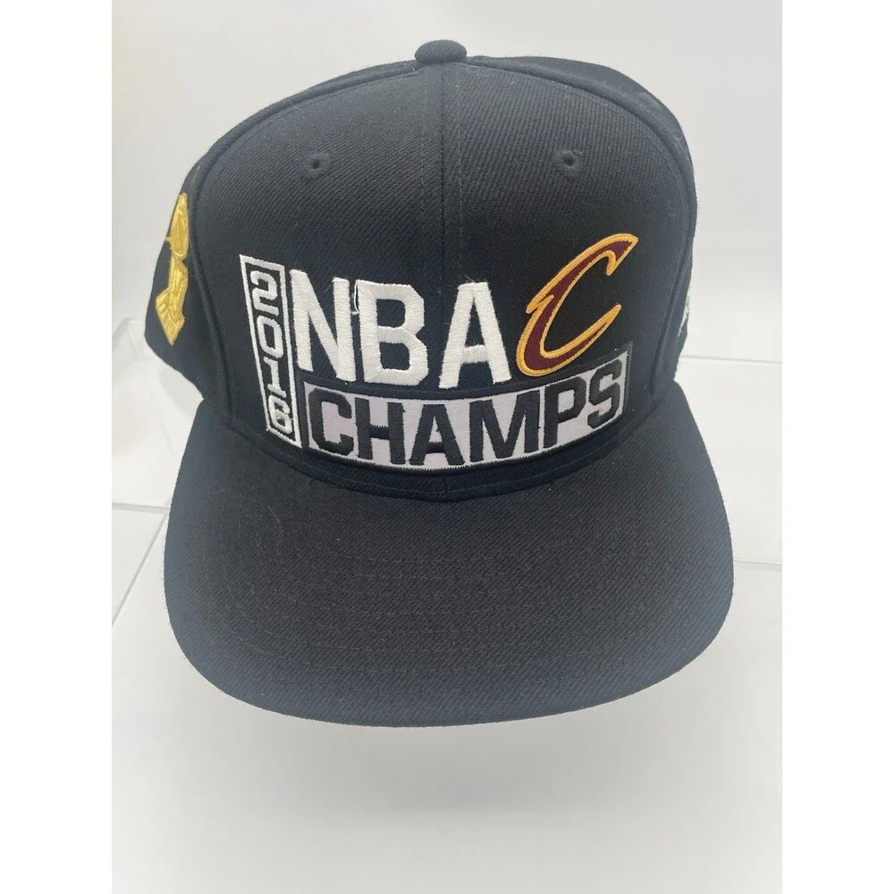 Cleveland Cavaliers Cavs Hat cap NWOT 2016 NBA CHAMPS Adidas Black Snapback H33 - Picture 2 of 9